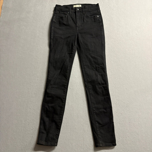 Madewell 10 High-Rise Skinny Jeans Womens Size 24 Black Denim
