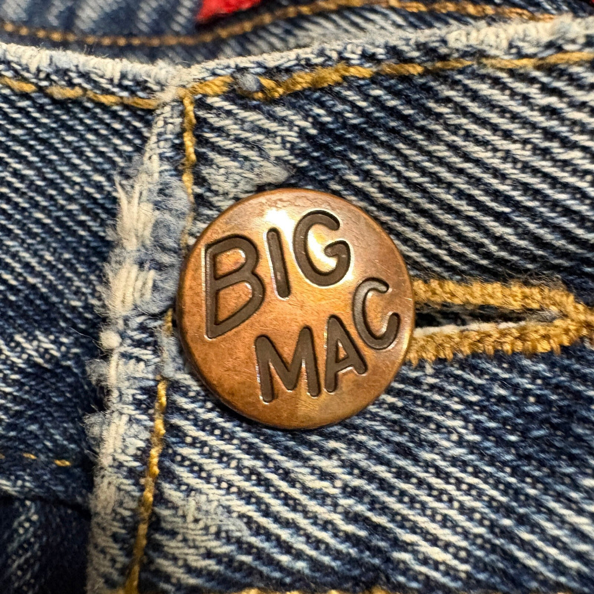 Big Mac Workwear Jeans Mens 38x30 Blue Denim Straight Leg Work Pants