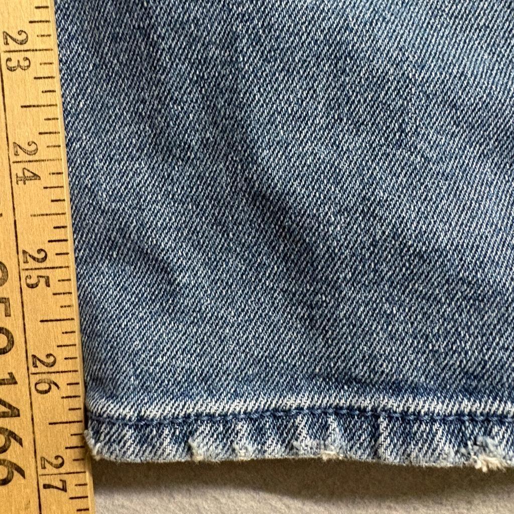 Hollister Ultra High Rise Dad Jeans Womens 11S W30 L29 Distressed Blue Denim