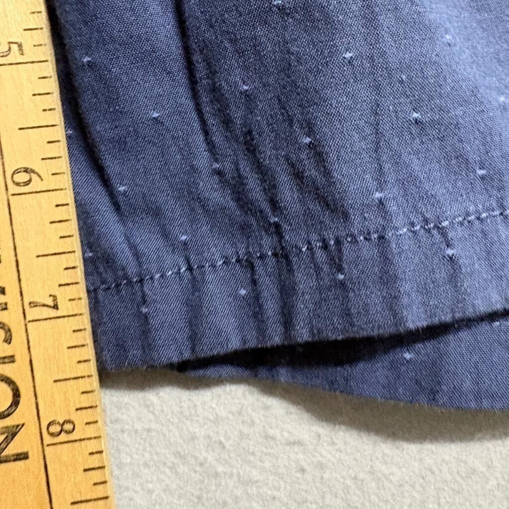 Calvin Klein Mens Chino Shorts Size 30 Blue Dotted Cotton Blend Casual Flat