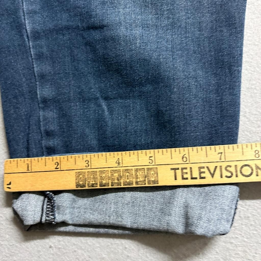 Seven7 Skinny Crop Jeans Womens Size 16 Blue Denim Stretch Cuffed Capri