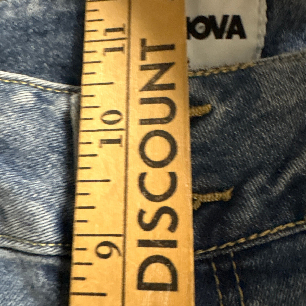 Fashion Nova High Waist Flare Jeans Womens Size 7 Blue Denim Stretch Bell Bottom