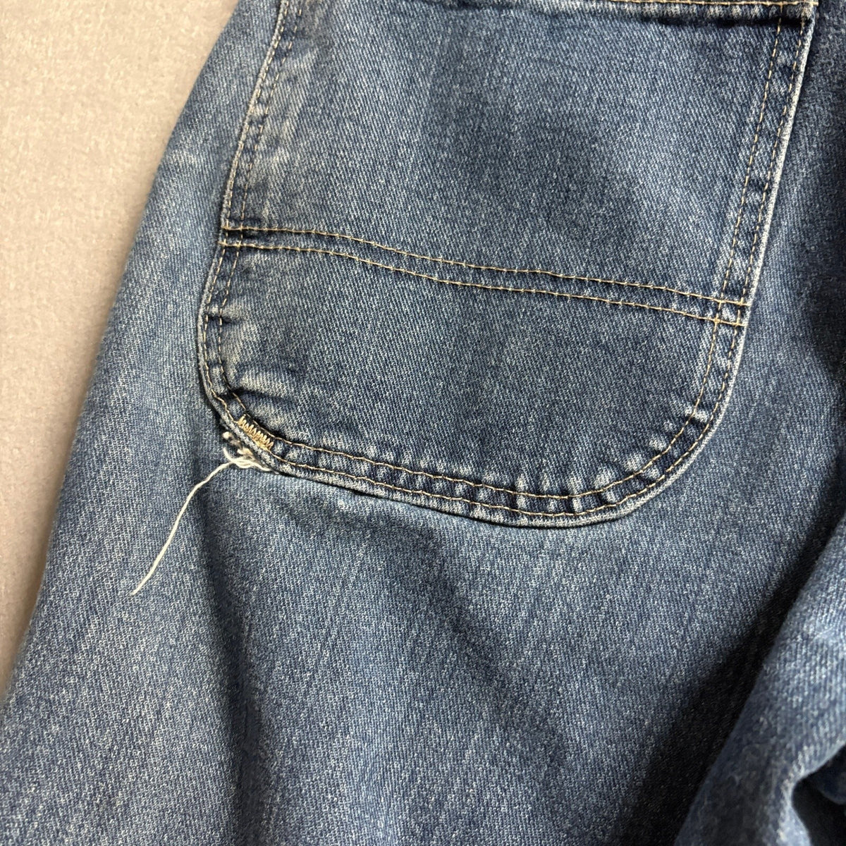 Genuine Dickies Mens Carpenter Jeans 34x32 Blue Denim Relaxed Fit Workwear
