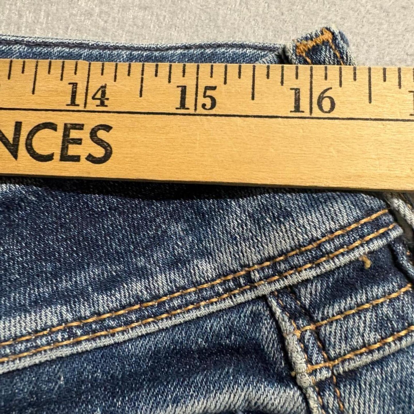 Hudson Collin Skinny Jeans Womens 31 Blue Denim Flap Pocket Low Rise Stretch