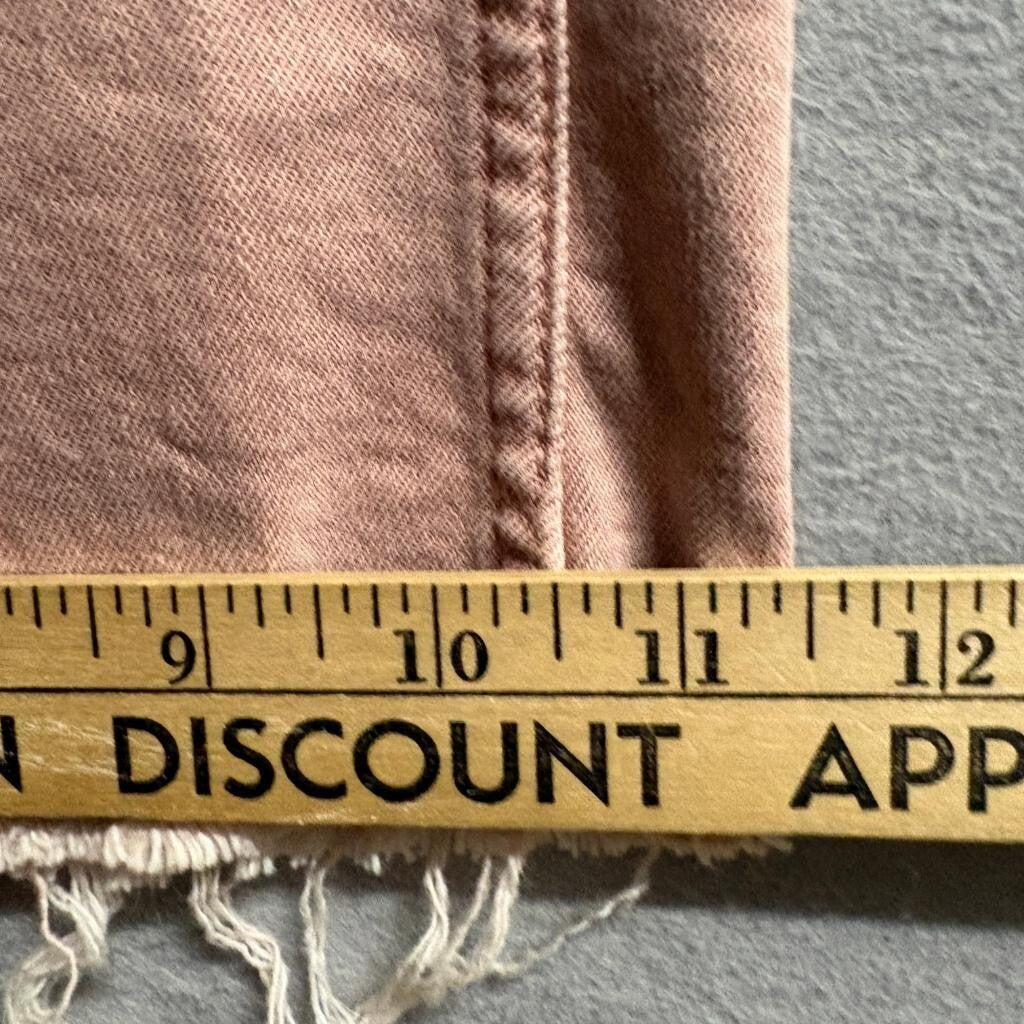 Zara Wide Leg Jeans Womens Size 6 Pink High Rise Raw Hem Denim