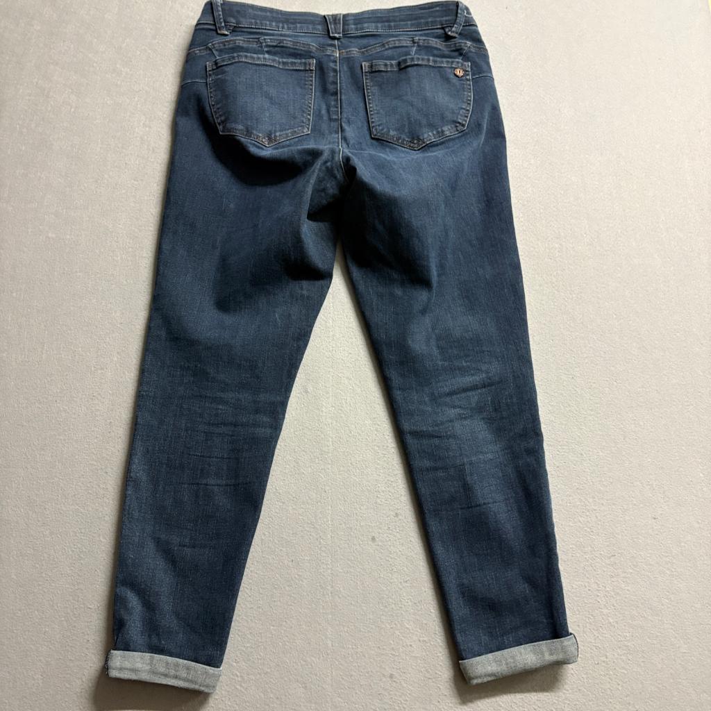 Democracy Ab solution Skinny Jeans Womens 12 Blue Denim Distressed Stretch