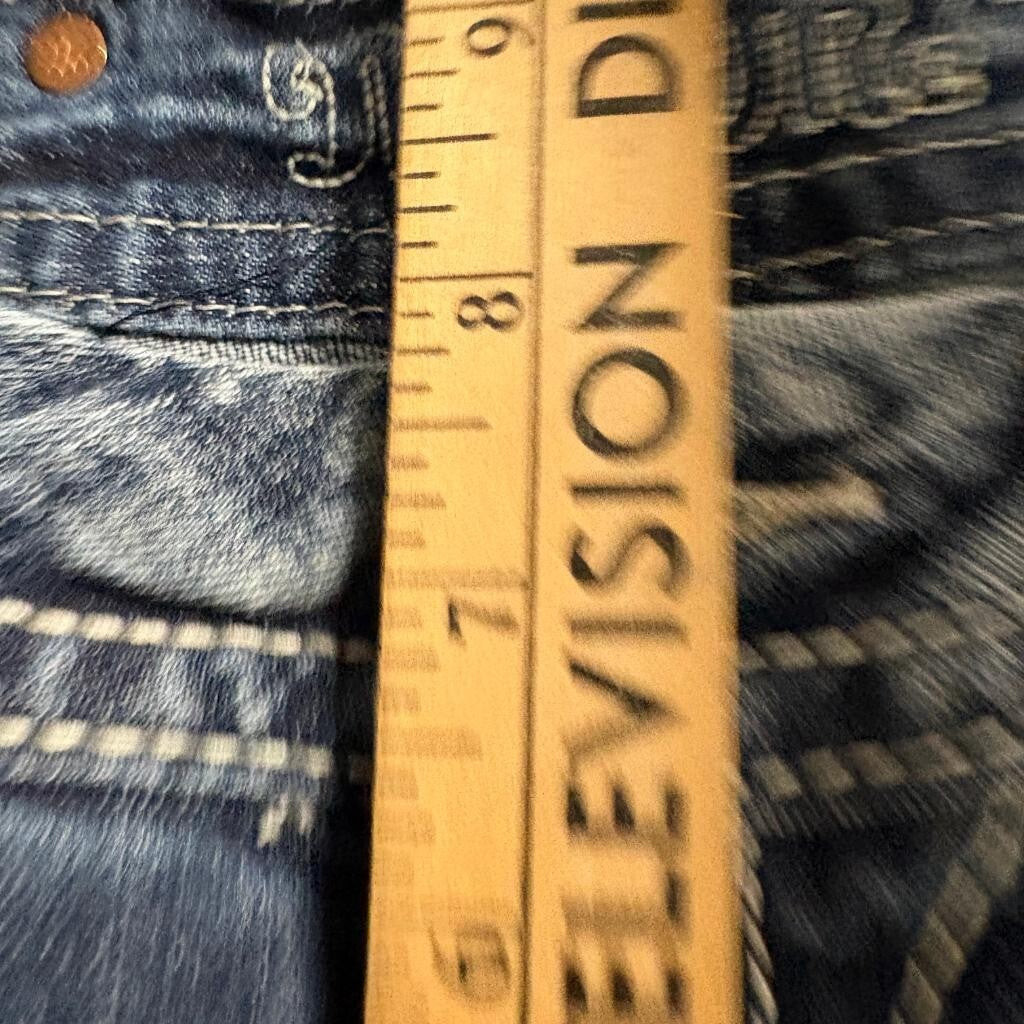 Miss Me Signature Bootcut Jeans Womens 29 Medium Wash Embroidered Flap Pocket