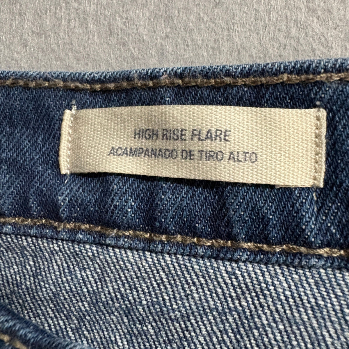 Universal Thread High Rise Flare Jeans Womens 12S Blue Denim Stretch Short