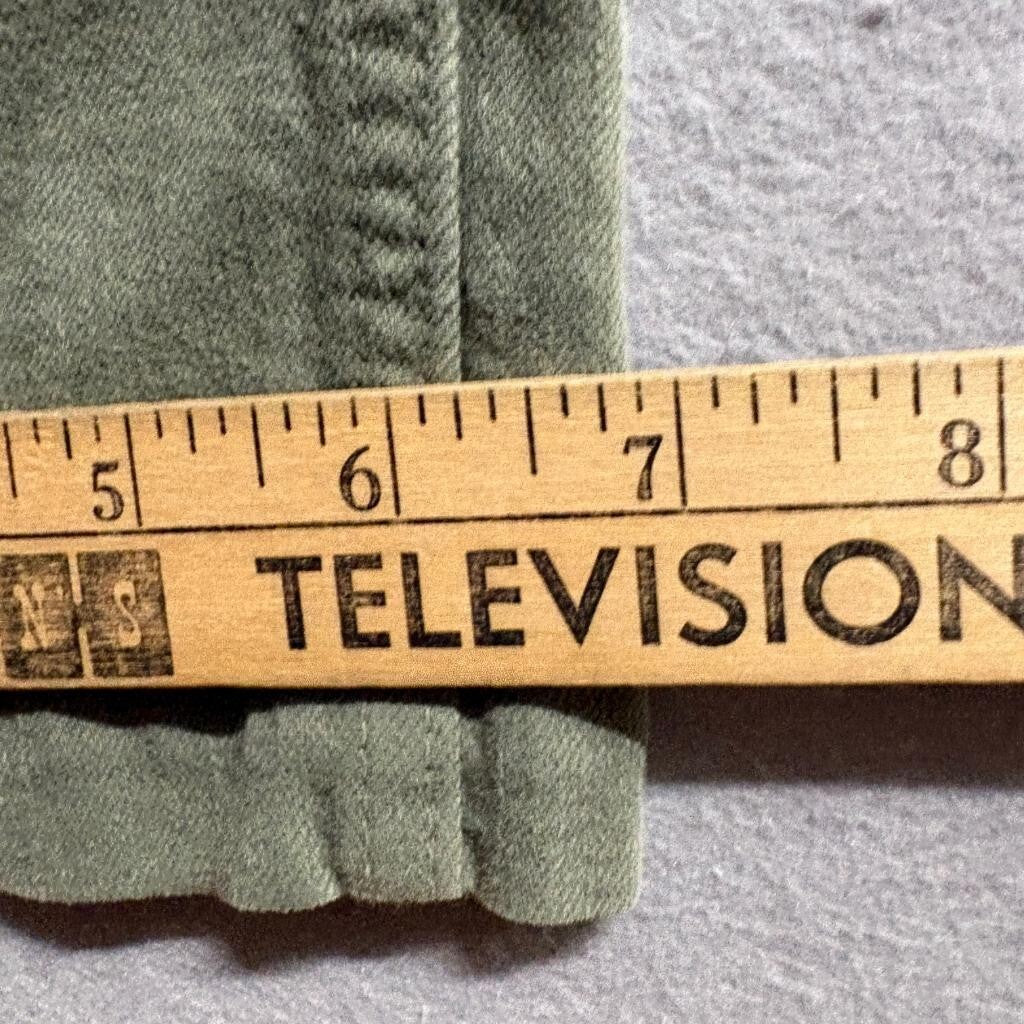 L.L. Bean Utility Pants Womens 6 Reg Green Stretch Cotton Blend Straight Leg