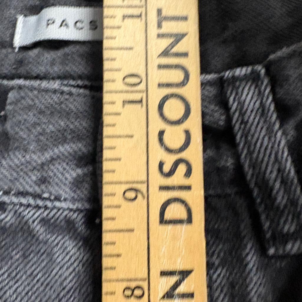 PacSun Distressed High Rise Straight Leg Jeans Womens 24 Black Denim Ripped Knee