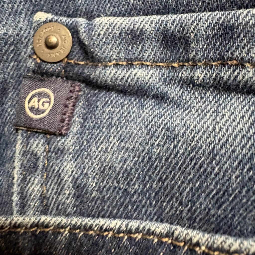 AG Adriano Goldschmied Everett Slim Straight Jeans Mens 33x34 Blue Italian