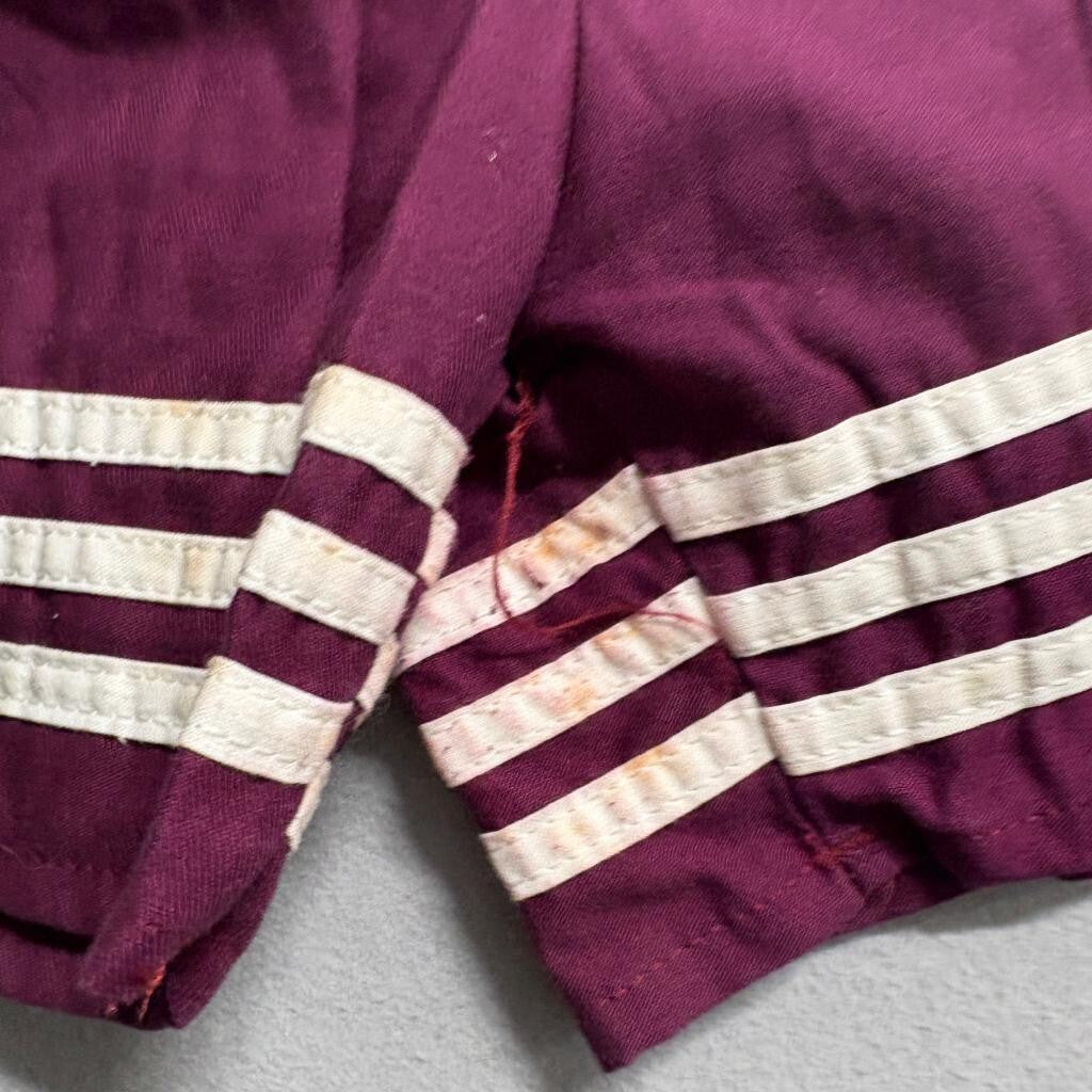 Vintage Key Elements Mens Large Maroon Athletic Shorts Made in USA 3 Stripe