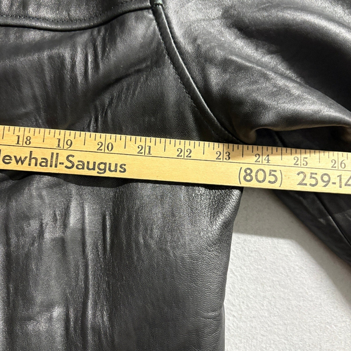 Baracuta Mens L Black Leather Jacket Coat Button Front Insulated Mid Length