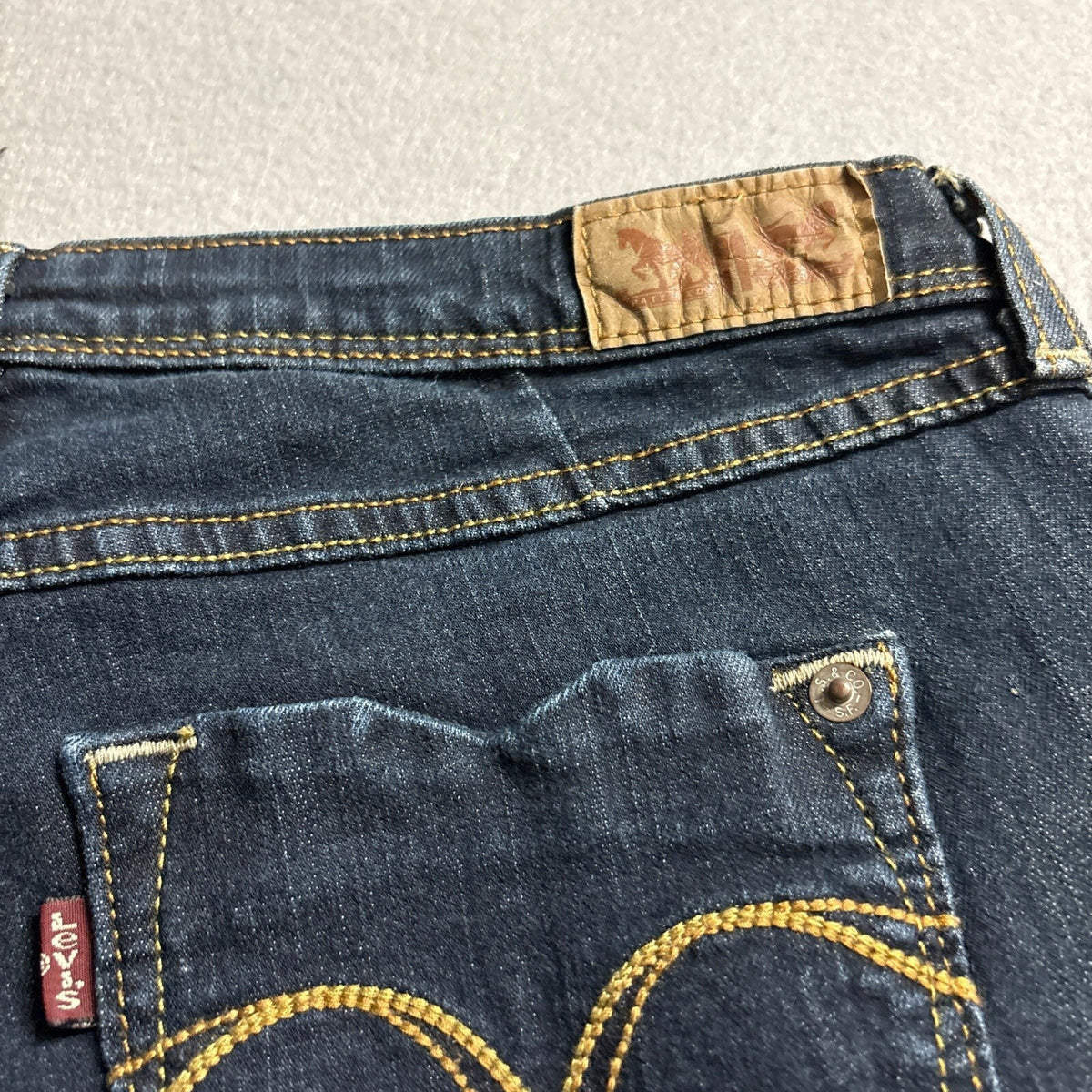 Levi's Womens Legging Jeans Dark Wash Denim Stretch Pants W31 Size 31x24
