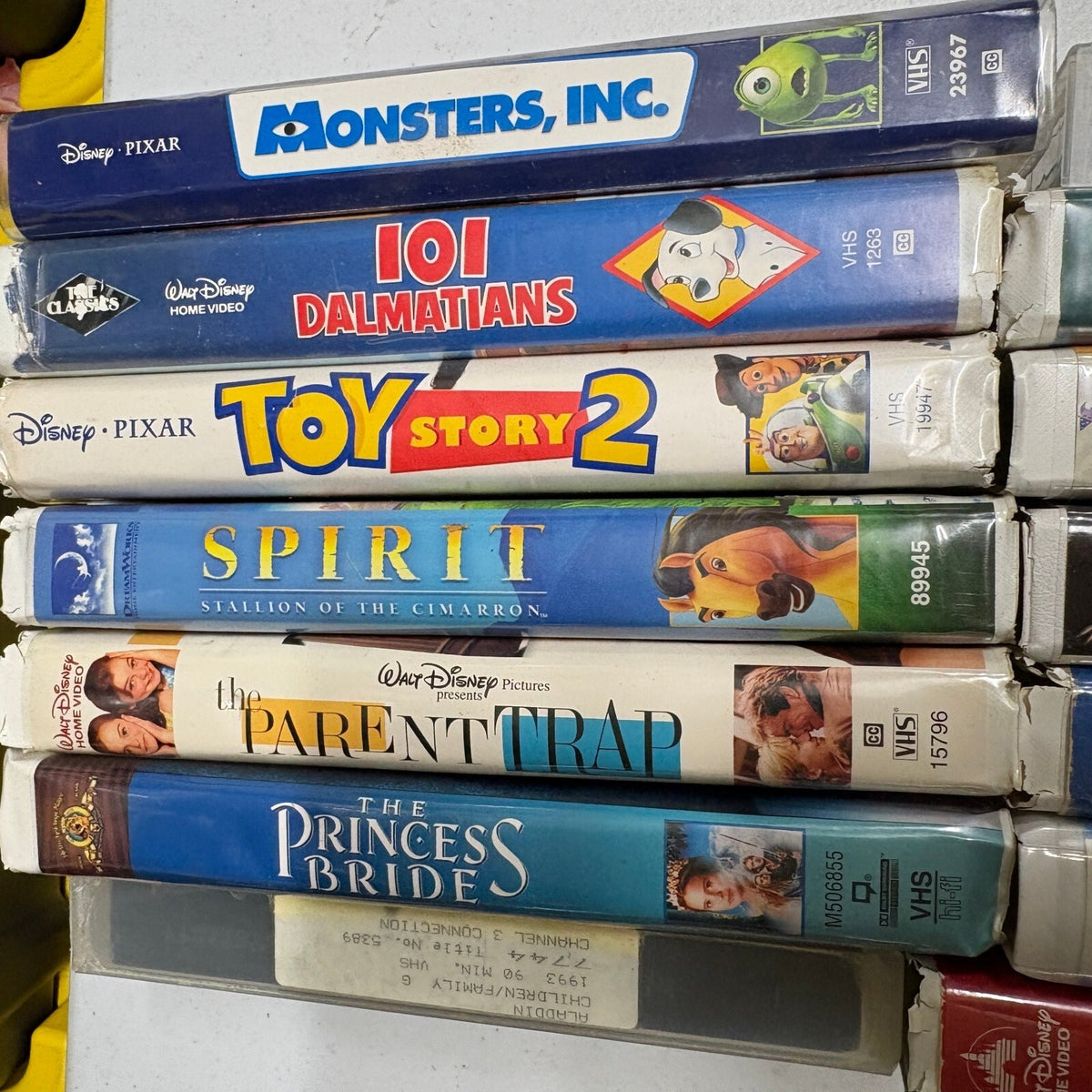 Lot of 14 Kids Family Animated VHS Tapes Disney Pixar Toy Story Monsters Inc