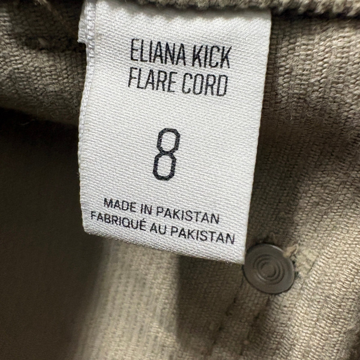BDG Eliana Kick Flare Corduroy Pants Womens 8 Brown Cord High Rise Stretch