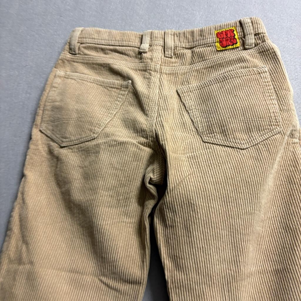 Empyre Relaxed Fit Corduroy Pants Mens 26x24 Beige Tan Skate Y2K Baggy
