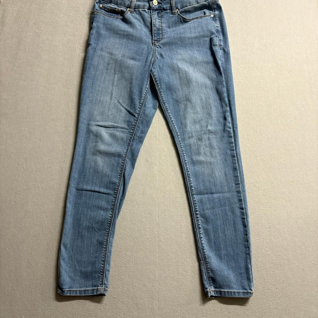 Seven7 Women's Skinny Jeans Size 12 Blue Denim Stretch Mid Rise Casual
