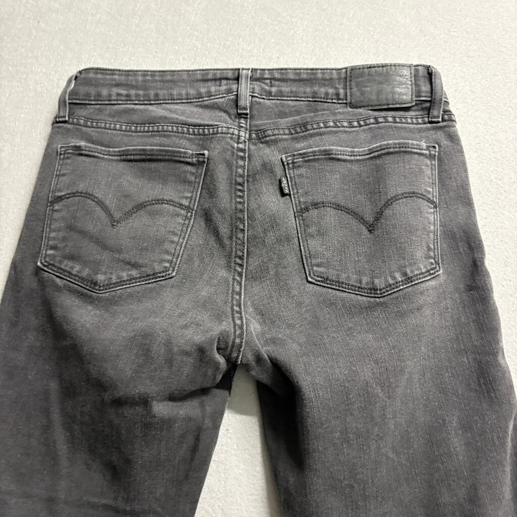 Levis 711 Skinny Jeans Womens 29 Gray Denim Stretch Pants Gray Wash