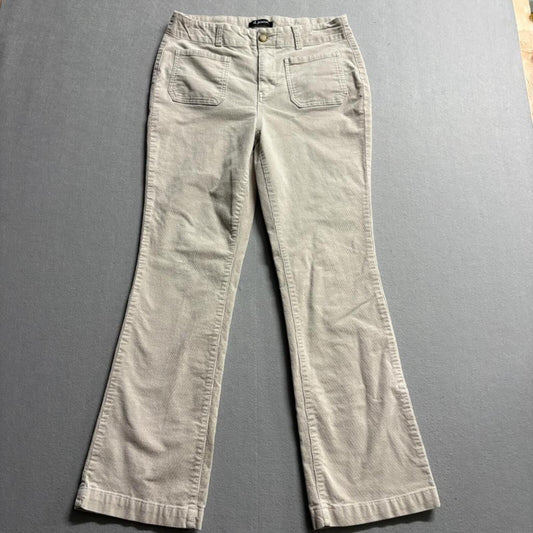 d.jeans Womens Corduroy Pants Size 10 Beige Bootcut Stretch Cord Utility Pockets