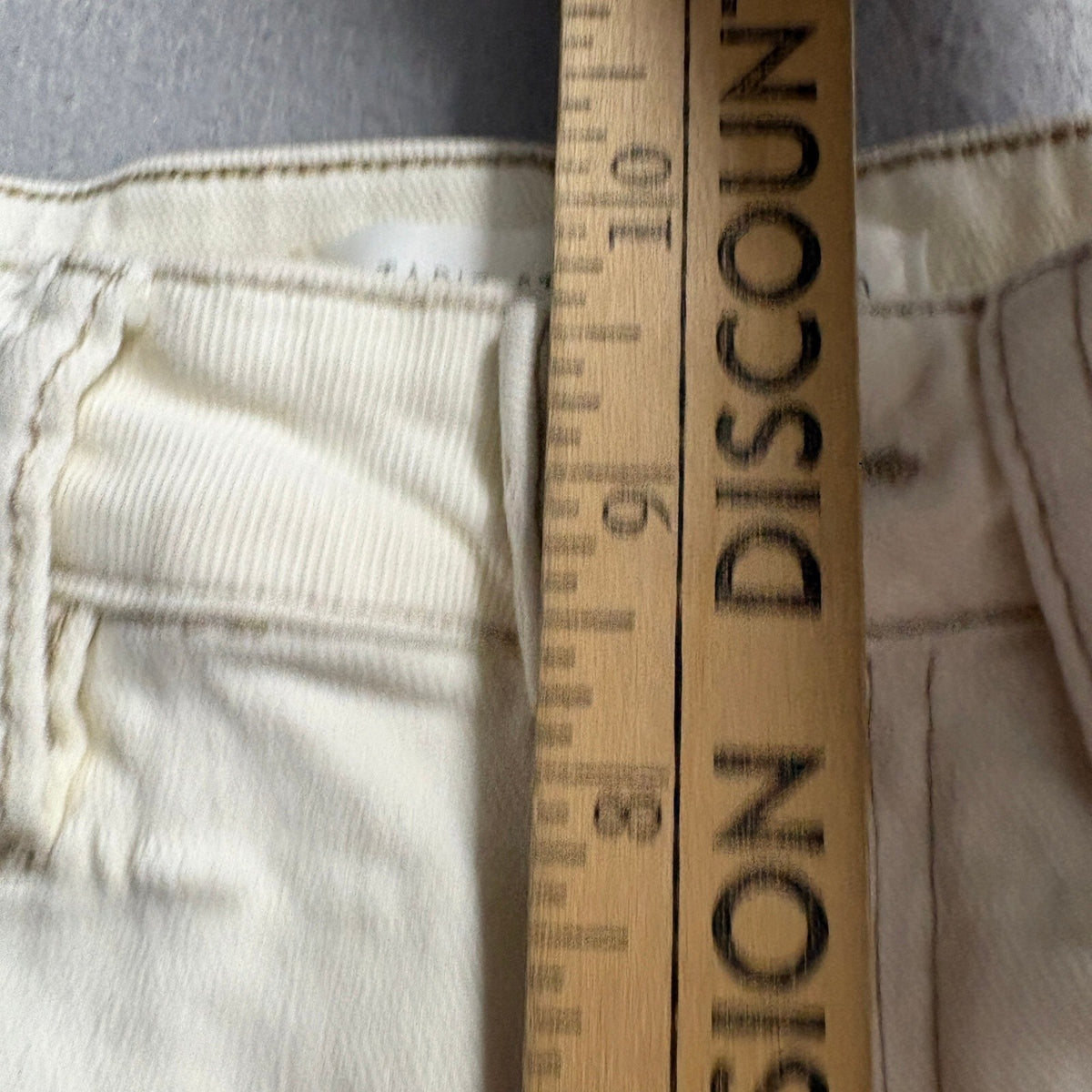 Altar'd State Distressed Jeans Womens 24 Ivory Cream Ripped Straight Leg Denim