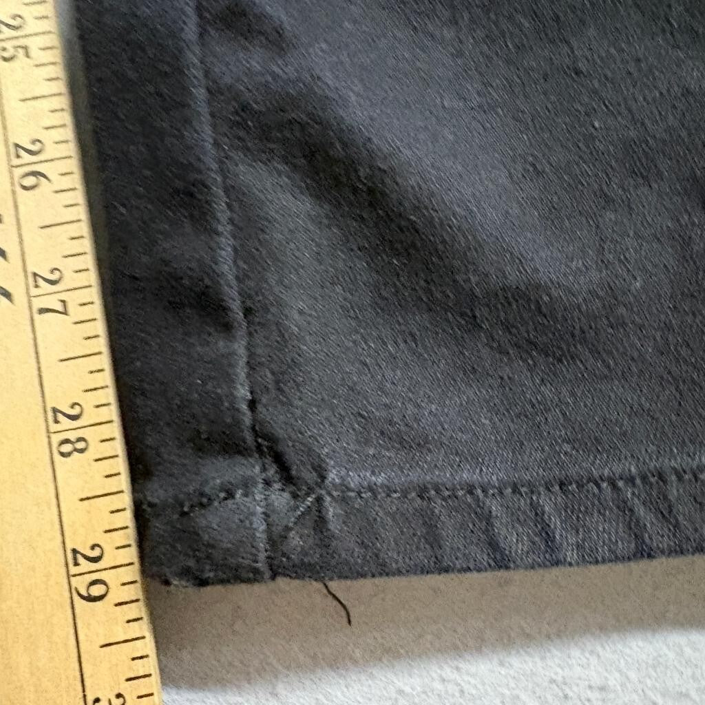 Unbranded Mens Moto Biker Cargo Jeans Black Size 36 Slim Fit Ribbed Zipper