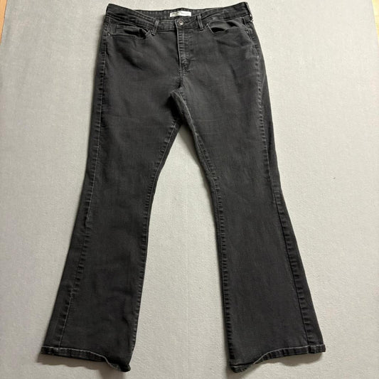 Signature by Levi Strauss Women's Size 12M W31 L32 Mid Rise Bootcut Jeans Black