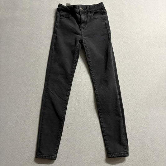 American Eagle Ne(x)t Level Stretch Skinny Jeans Womens 0 Short Black Denim