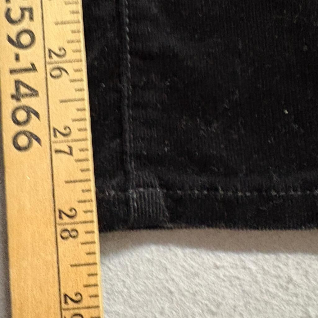 Buffalo David Bitton Nyla Corduroy Pants Womens 6/28 Black Straight Leg Stretch