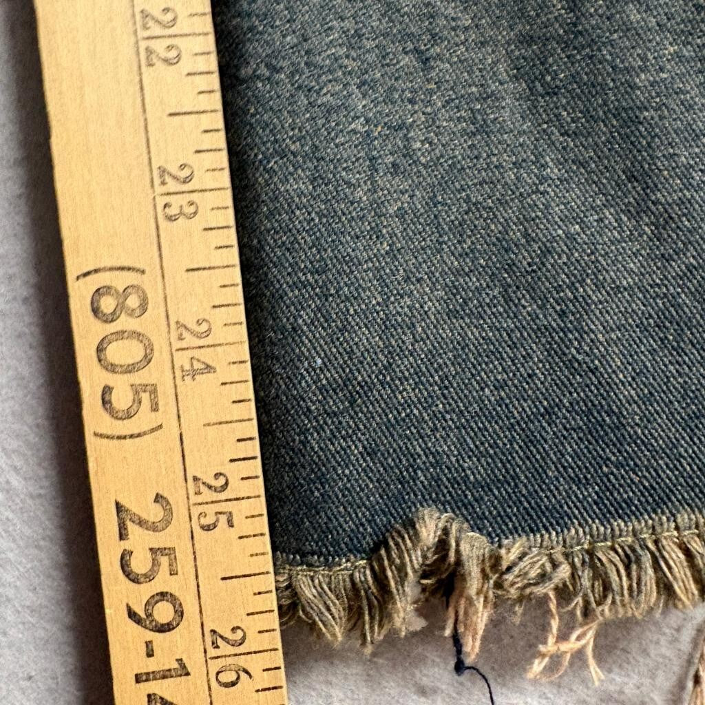 Unbranded Distressed Patchwork Wide Leg Jeans Womens Size S Gray Denim Fringe