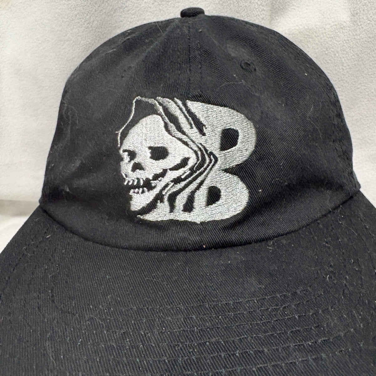 Baker Skateboards Grim Reaper B Logo Snapback Hat Mens One Size Black Cotton - Photo 2