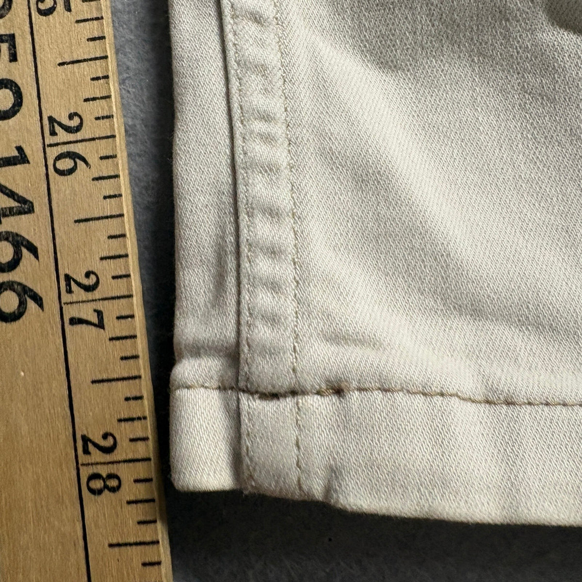 Paige Federal Slim Straight Jeans Mens 33 Beige Tan Stretch Denim Made in USA