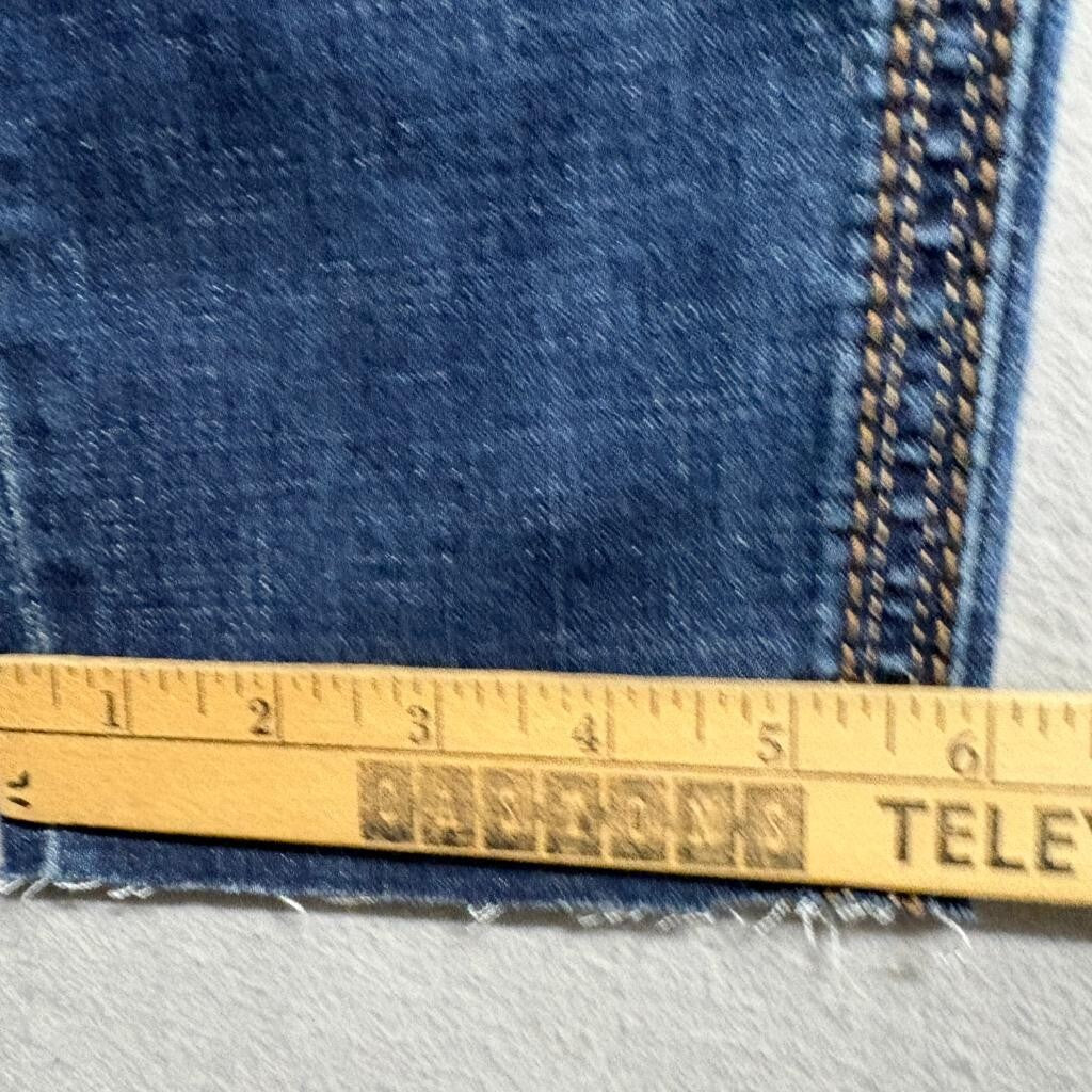 Seven7 Womens Skinny Jeans Blue Denim Raw Hem Stretch Size 10