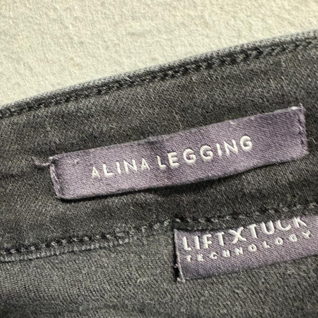 NYDJ Alina Legging Jeans Womens 14 Black Lift Tuck Stretch Denim Skinny