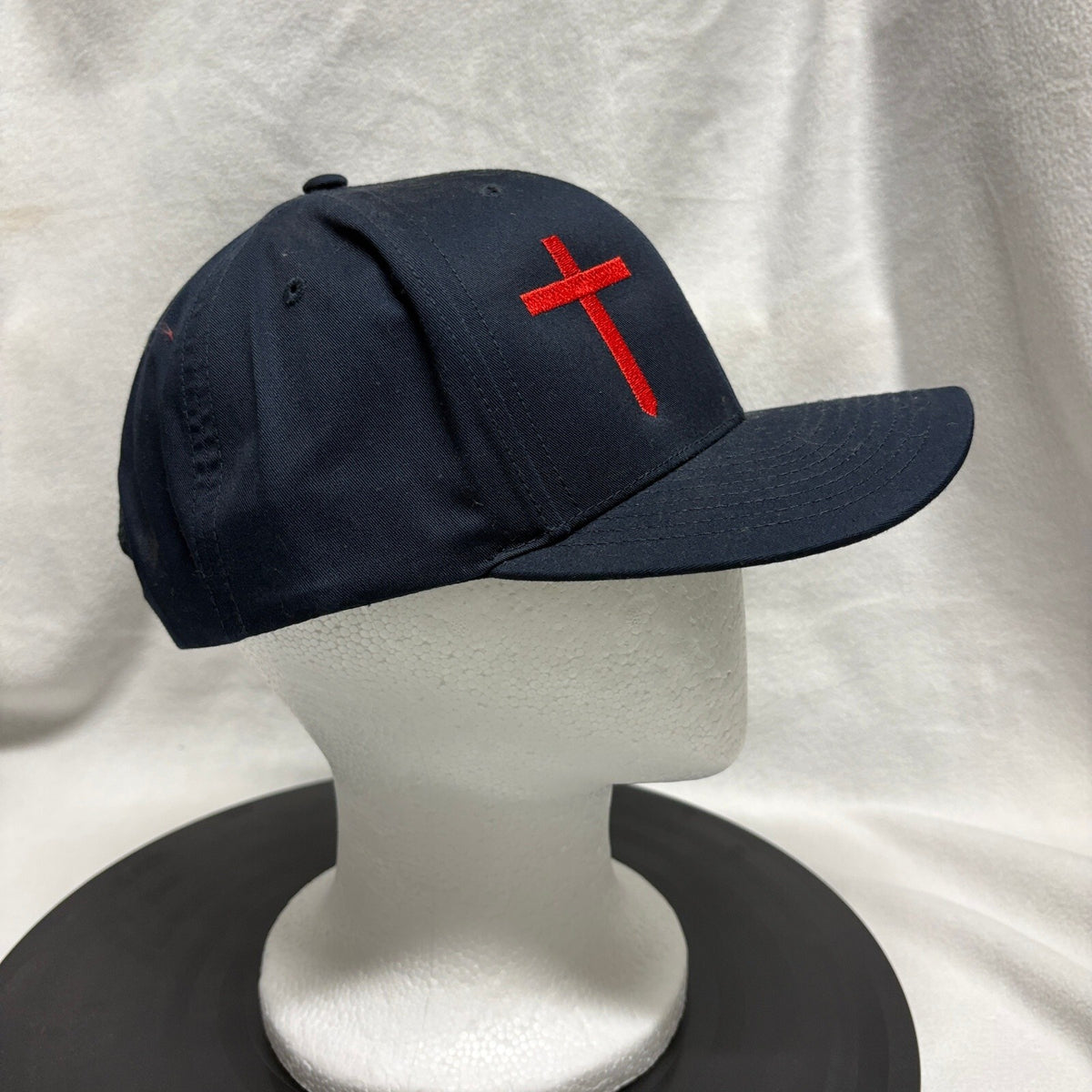 No Matter What Club Christian Cross Snapback Hat Richardson 312 Navy Blue Cap - Photo 3