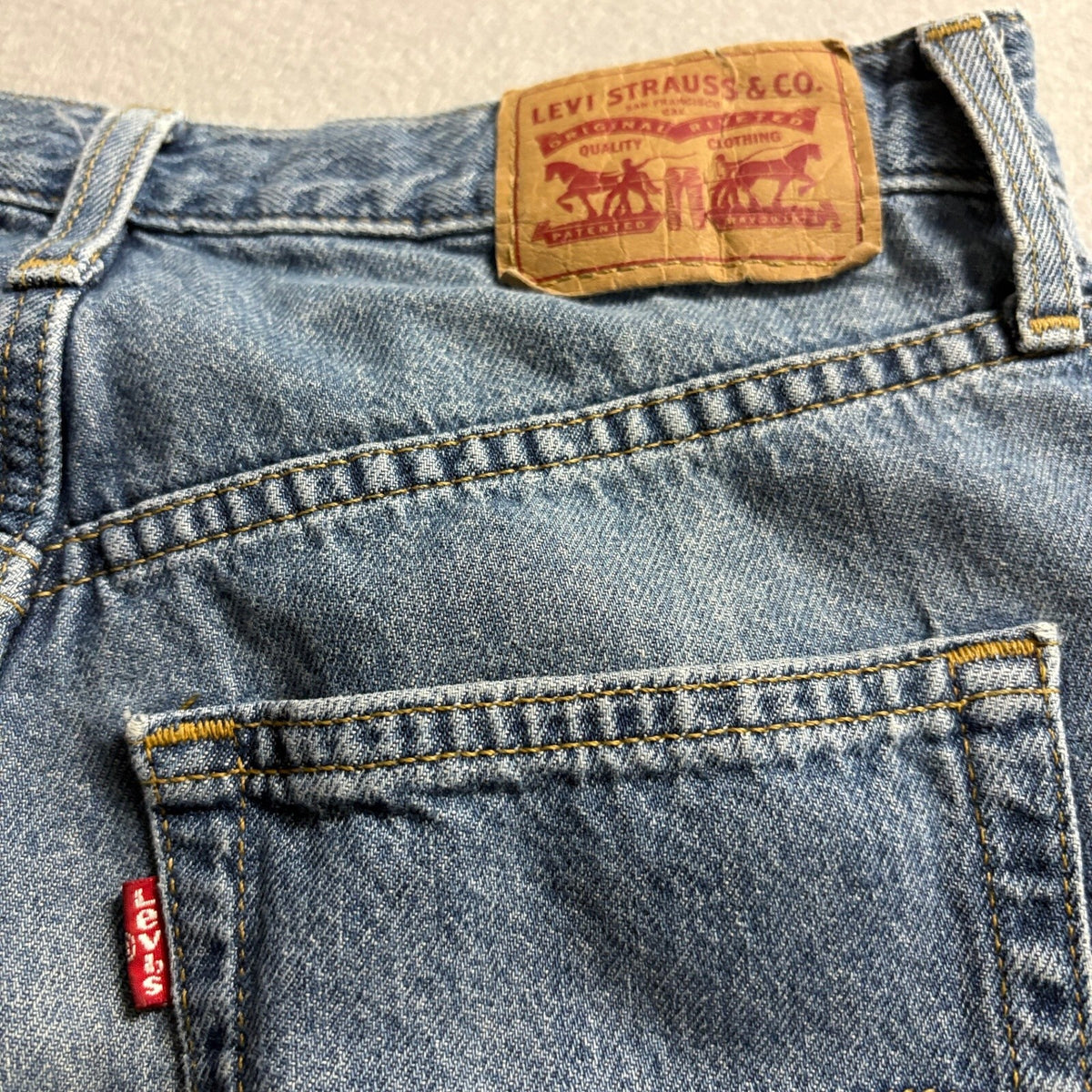 Levis High Waisted Straight Jeans Womens 27 Medium Wash Blue Denim Pants