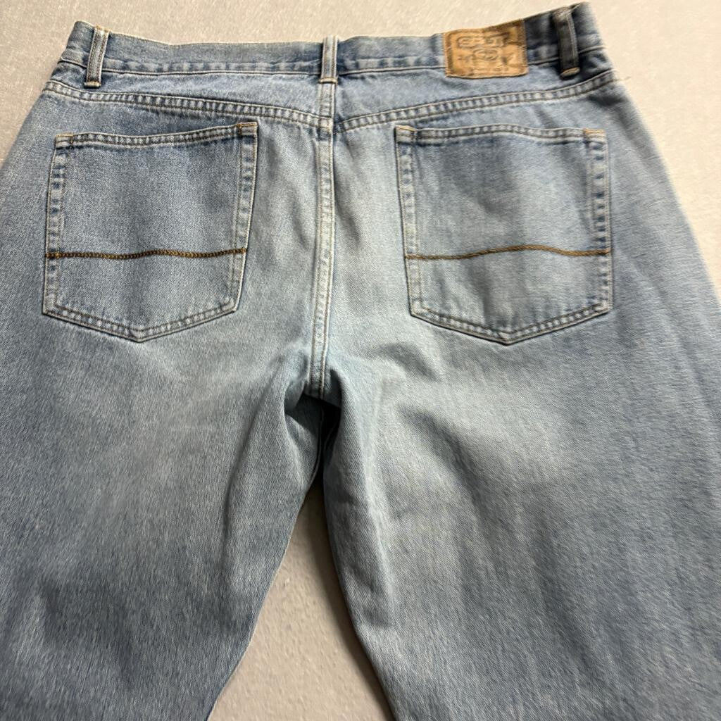 Vintage Split Skateboarding Jeans Mens 36 Blue Denim Baggy Skate Y2K 90s