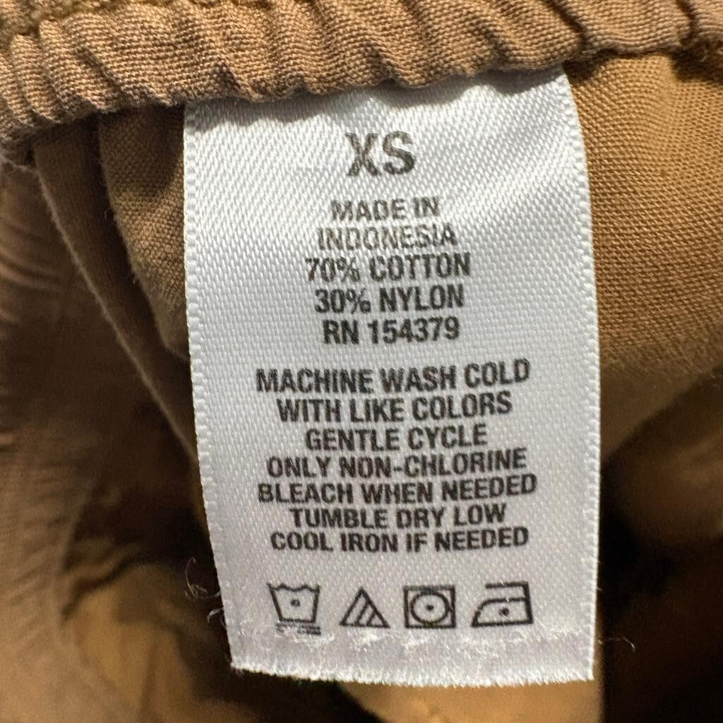 Aeropostale Active Utility Pants Mens XS Brown Cargo Jogger Drawstring Cotton