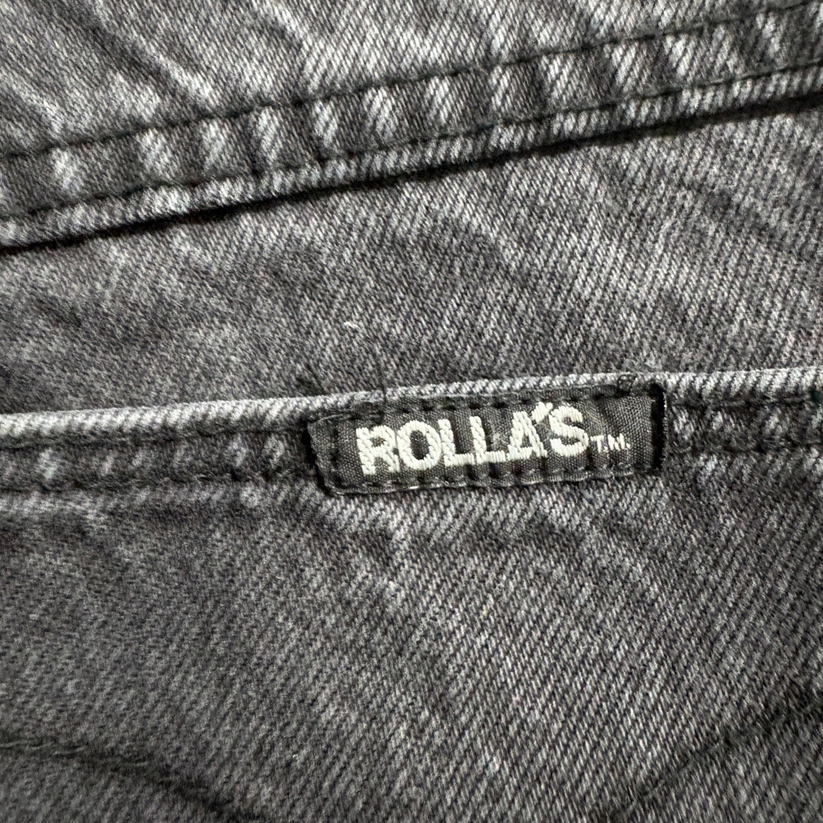 Rolla's Original High Rise Straight Jeans Womens Size 27 Distressed Black Denim