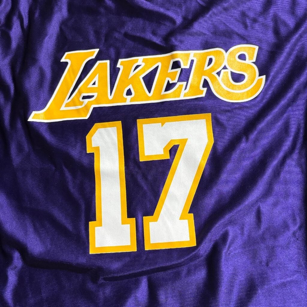 Andrew Bynum Los Angeles Lakers NBA Jersey Mens XL Purple Gold 17 Basketball