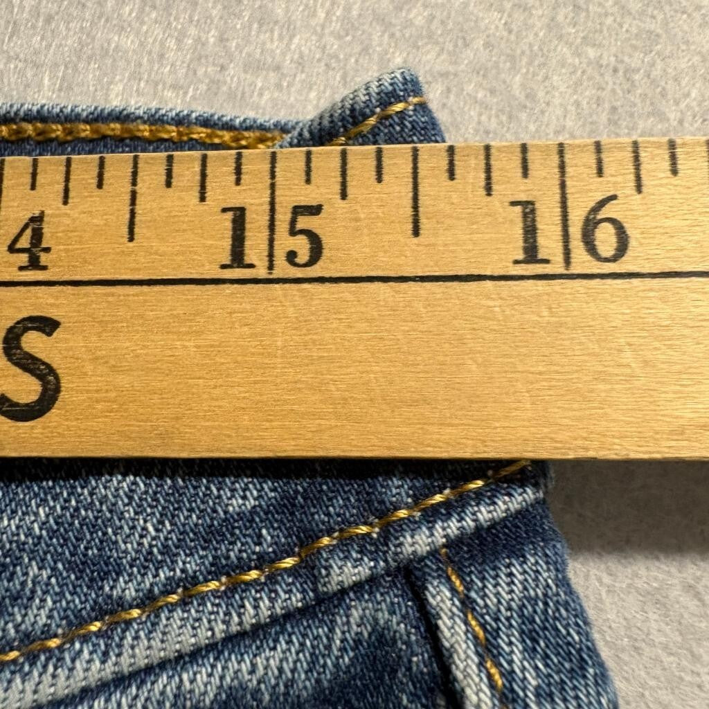 Levi's 501 Original Fit Jeans Womens W32 L32 Blue Distressed Raw Hem Denim