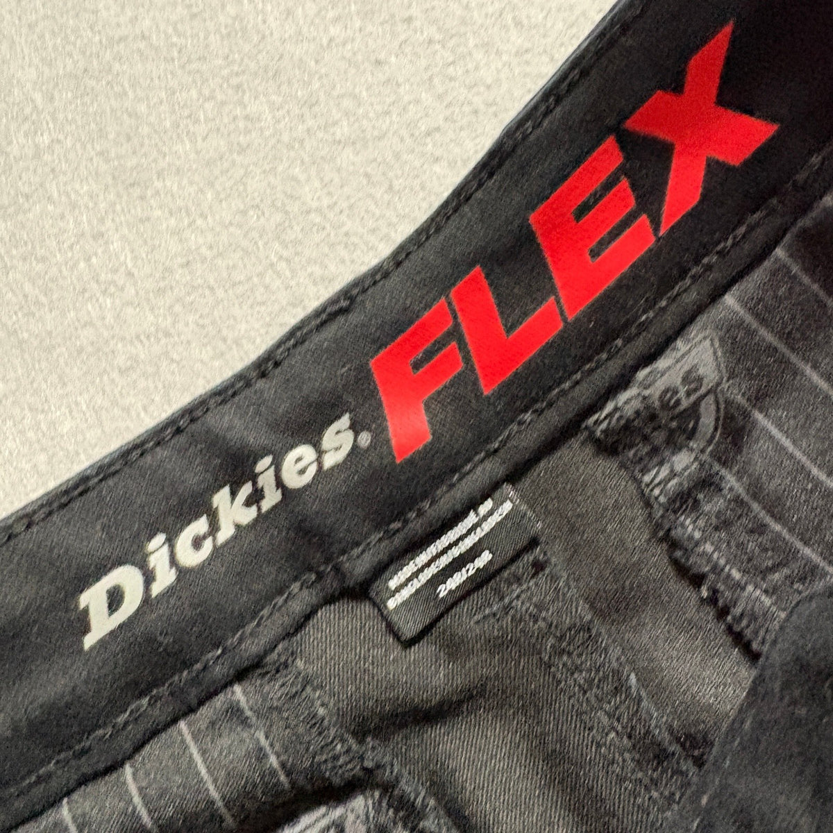 Dickies Flex Mens Pants 24R Black Workwear Chino Stretch Casual Trousers