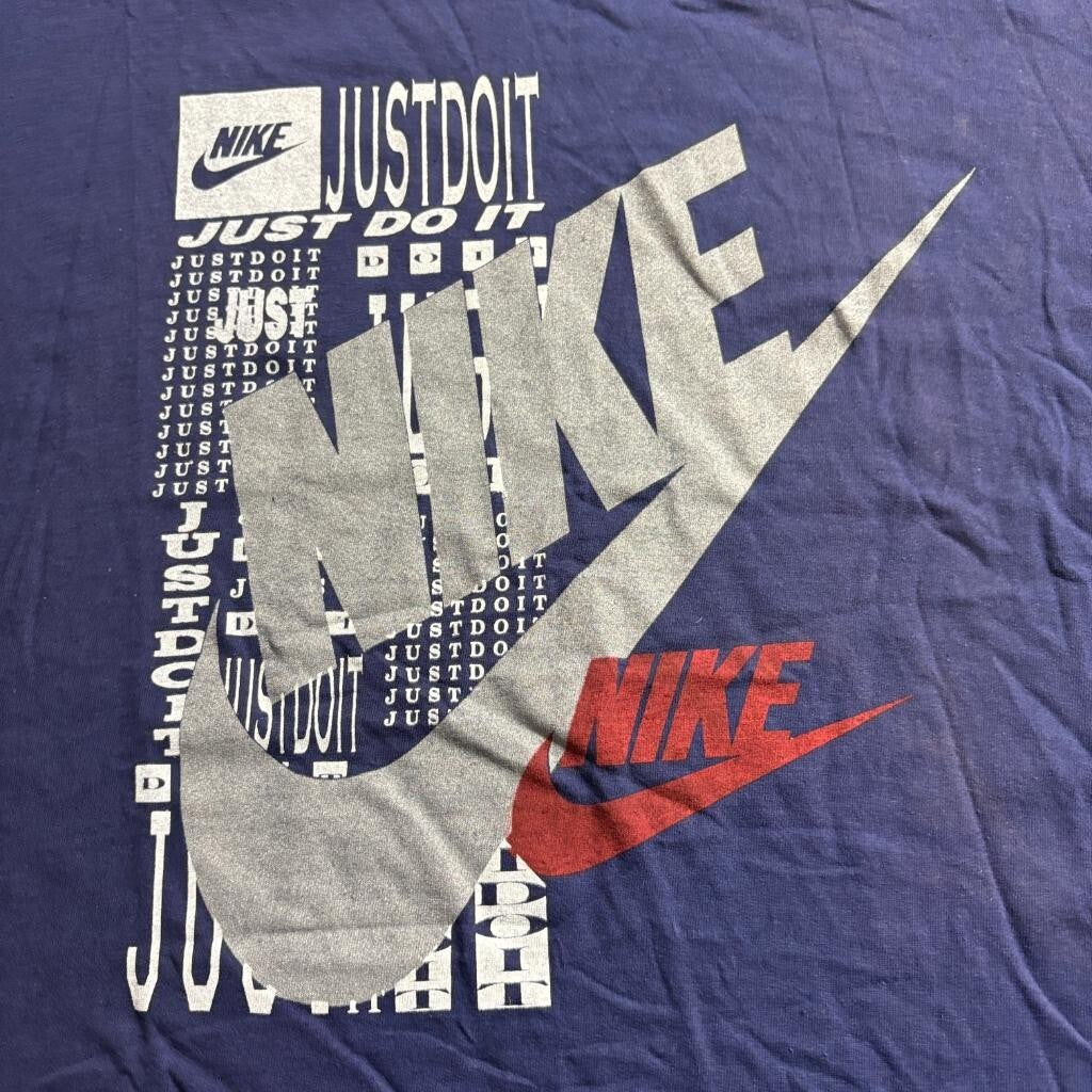 Vintage Nike Just Do It Graphic T-Shirt Mens XL Blue Single Stitch Costa Rica
