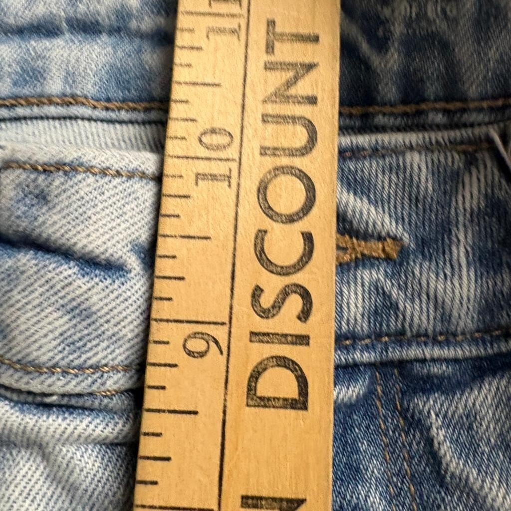 Old Navy Wide Leg Jeans Womens Size 4 Light Wash Denim Raw Hem High Rise Stretch