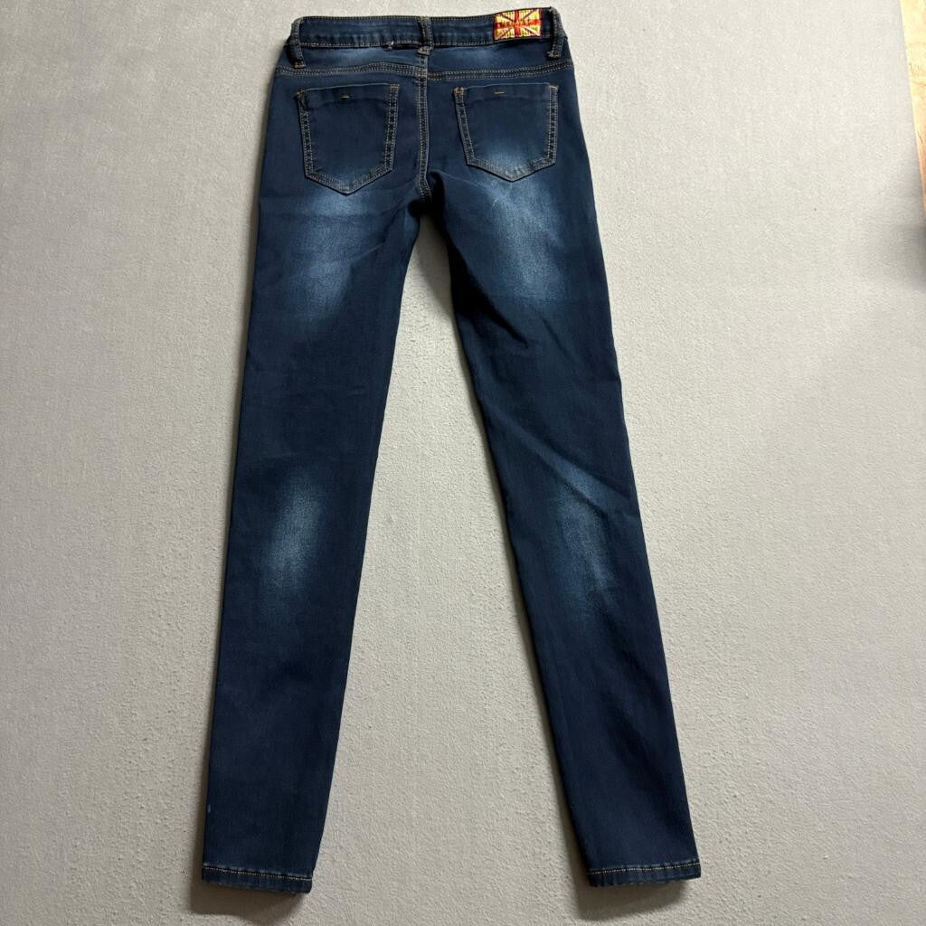 Machine Nouvelle Mode Skinny Jeans Womens 27 Dark Wash Stretch Denim Blue