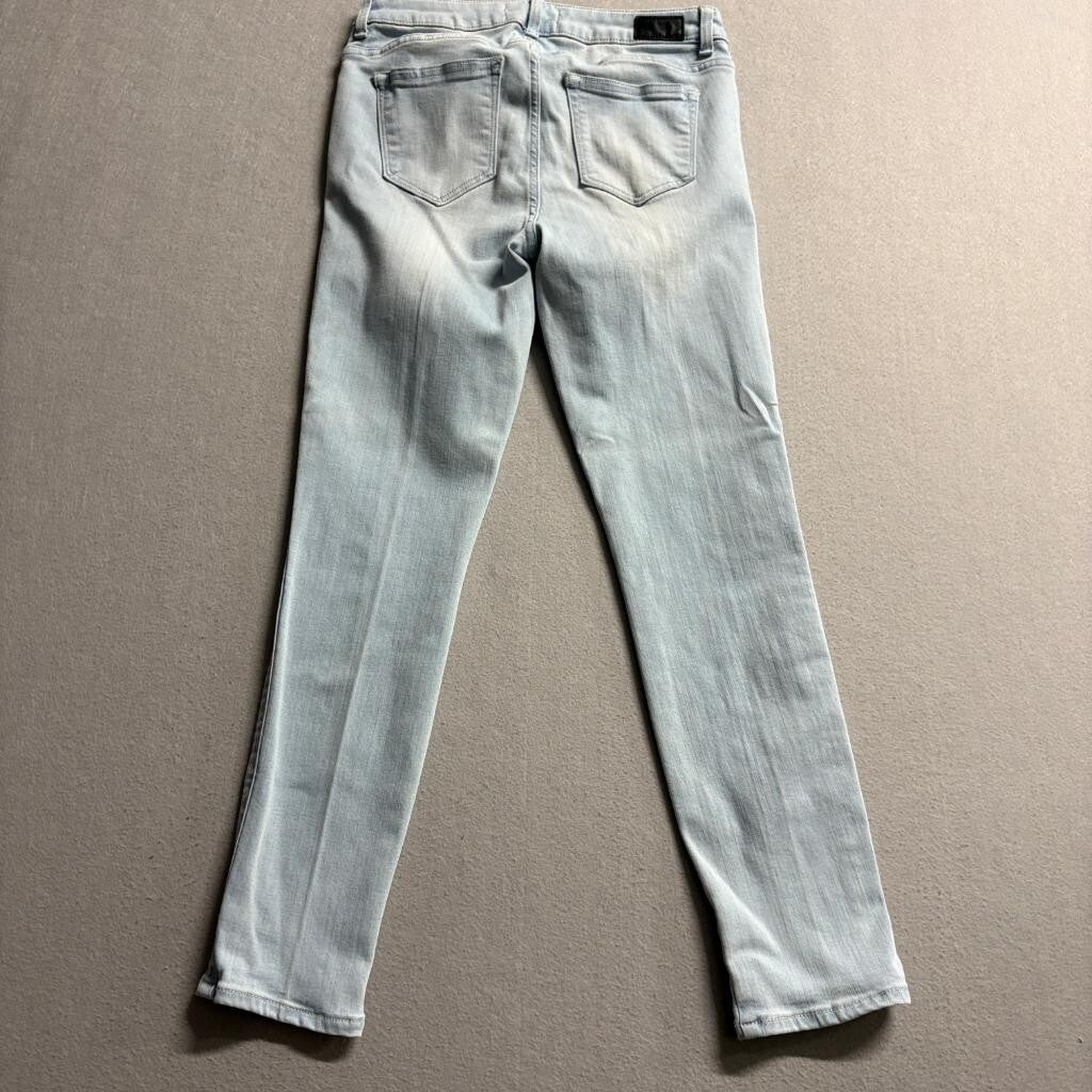 Jordache Legacy Womens Skinny Jeans Size 4 Light Wash Studded Pockets Stretch