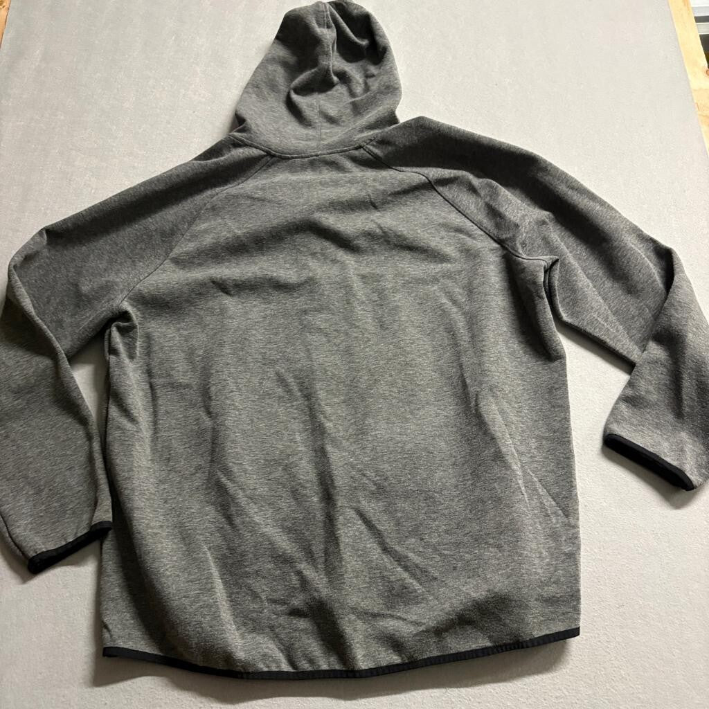 Russell Athletic Hoodie Mens 2XL Gray Neon Green Full Zip Hooded Sweatshirt