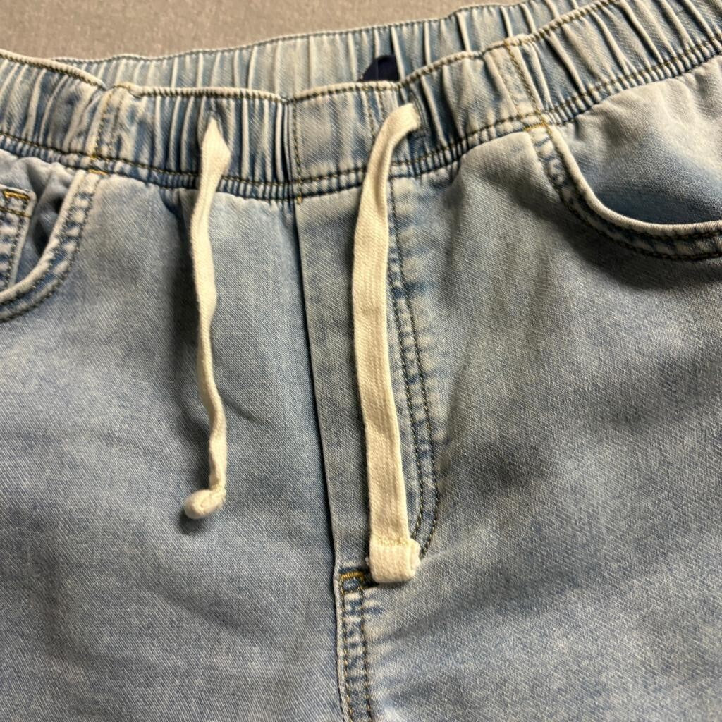 Gap Wide Leg Denim Joggers Womens Small Regular Light Wash Elastic Waist