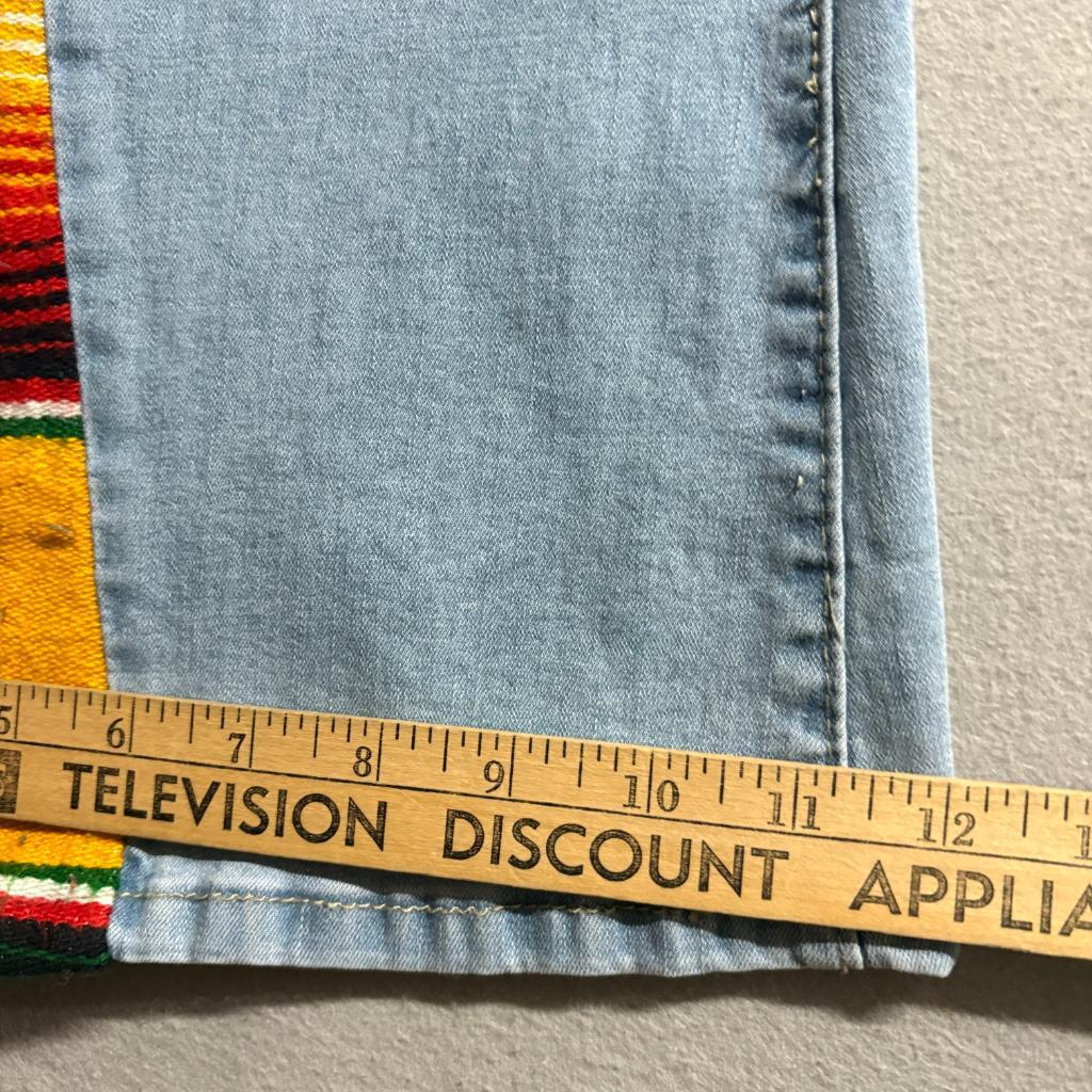 Lucky and Blessed L&B Serape Flare Jeans Womens 14 Light Wash Denim Bell Bottoms