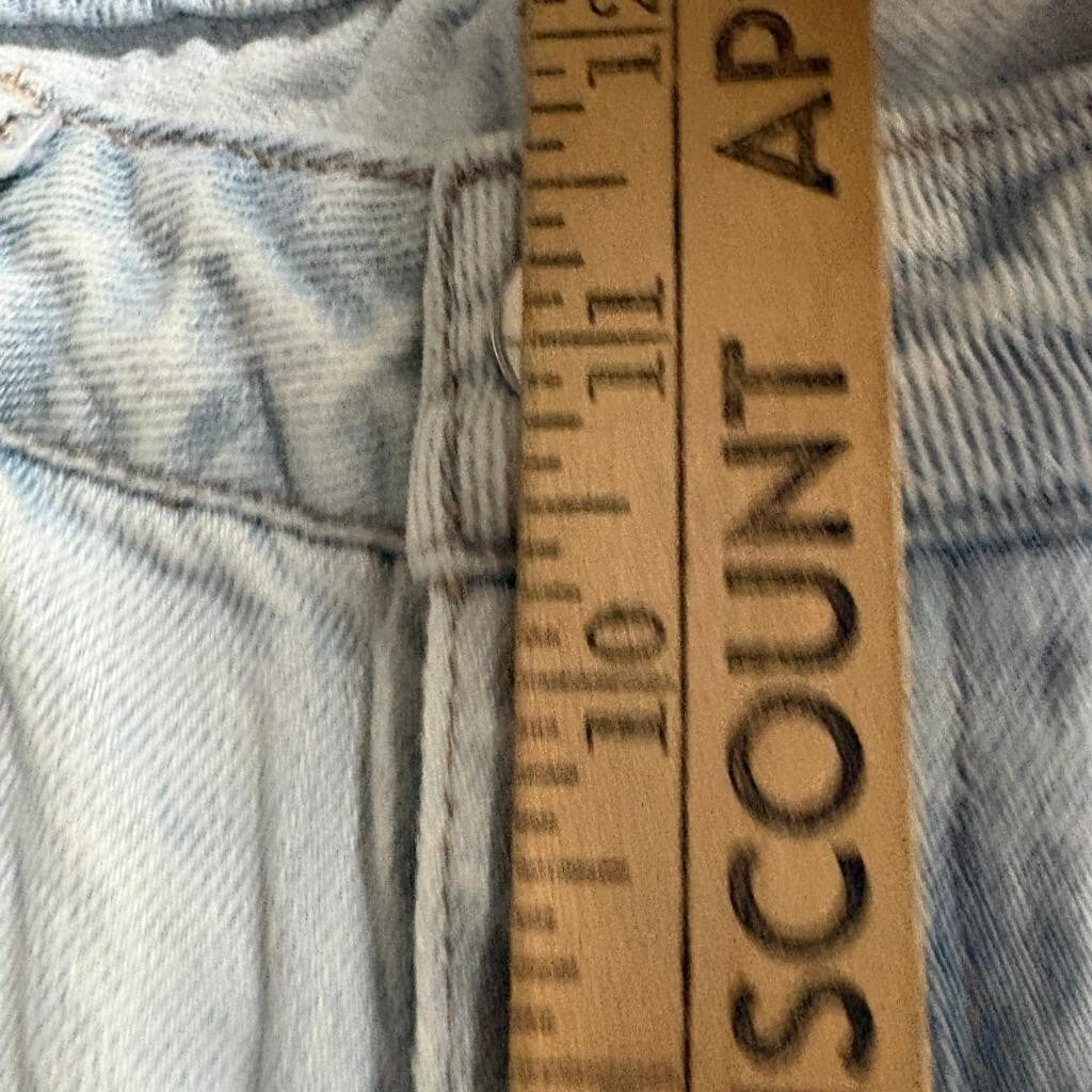 And Now This Womens Jeans Size 30 Light Wash Raw Hem Wide Leg Denim High Rise